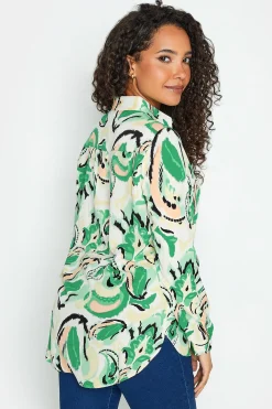 M&Co Womens Green Paisley Print Long Sleeve Shirt><noscript><img width=