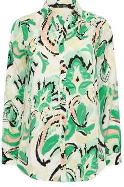 M&Co Womens Green Paisley Print Long Sleeve Shirt><noscript><img width=