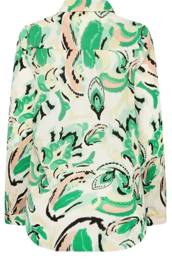 M&Co Womens Green Paisley Print Long Sleeve Shirt><noscript><img width=
