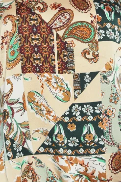 M&Co Womens Green Paisley Print Short Sleeve Blouse><noscript><img width=