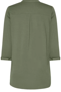 M&Co Womens Green Placket Jersey Shirt><noscript><img width=