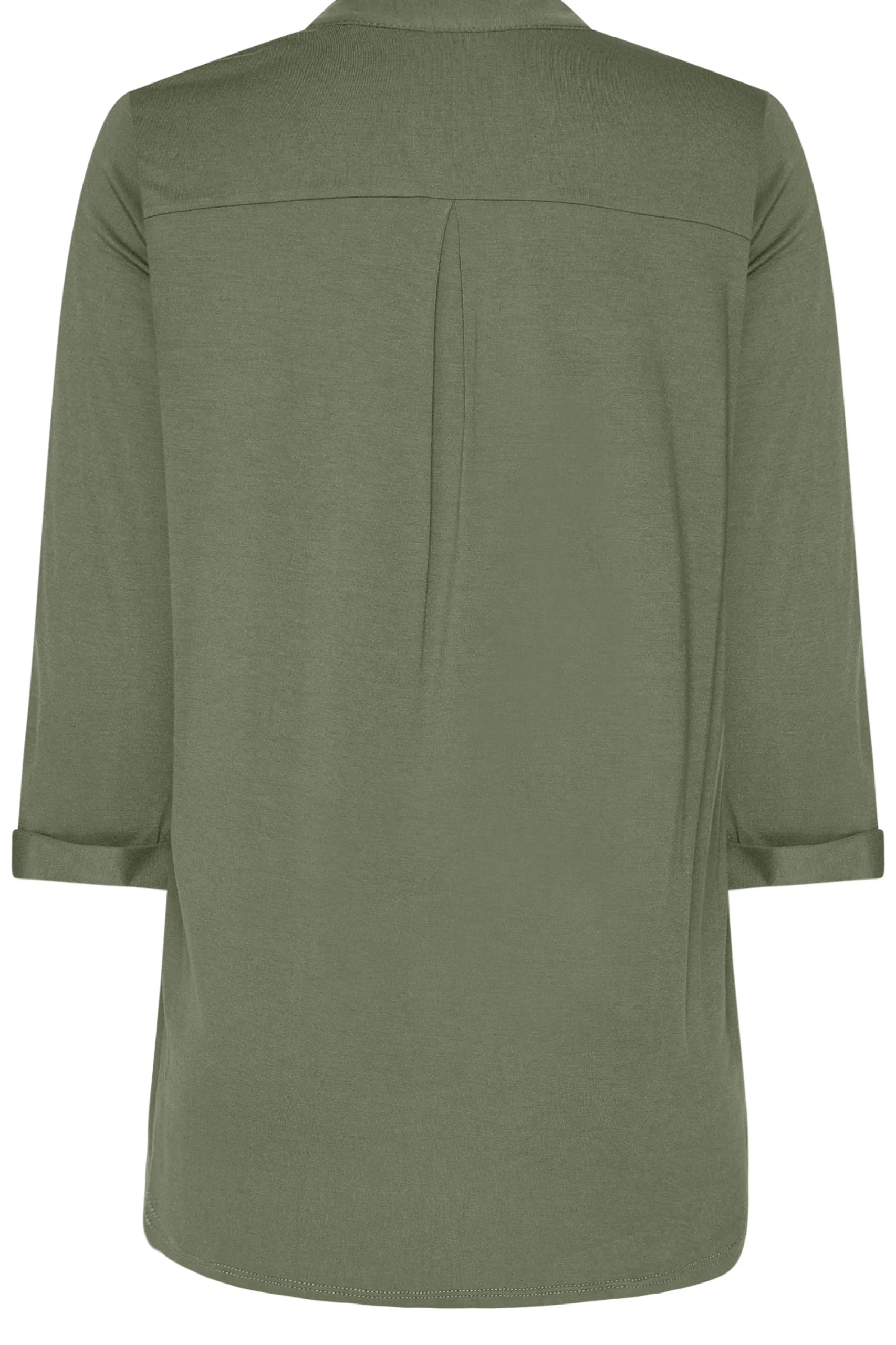 M&Co Womens Green Placket Jersey Shirt>Women Shirts