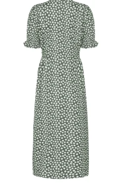 M&Co Womens Green Polka Dot Button Through Dress><noscript><img width=