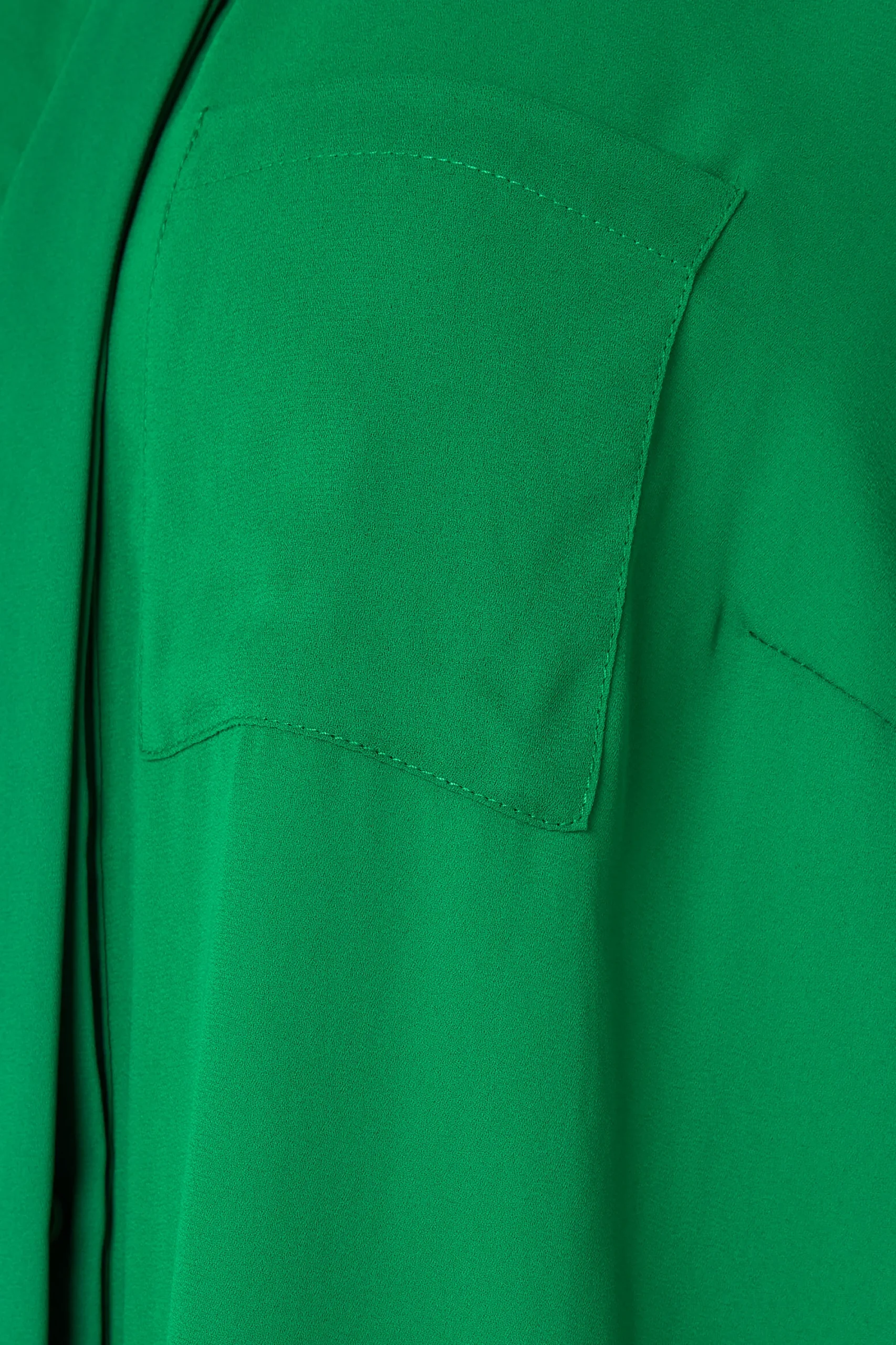 M&Co Womens Green Satin Contrast Panel Shirt>Women Shirts