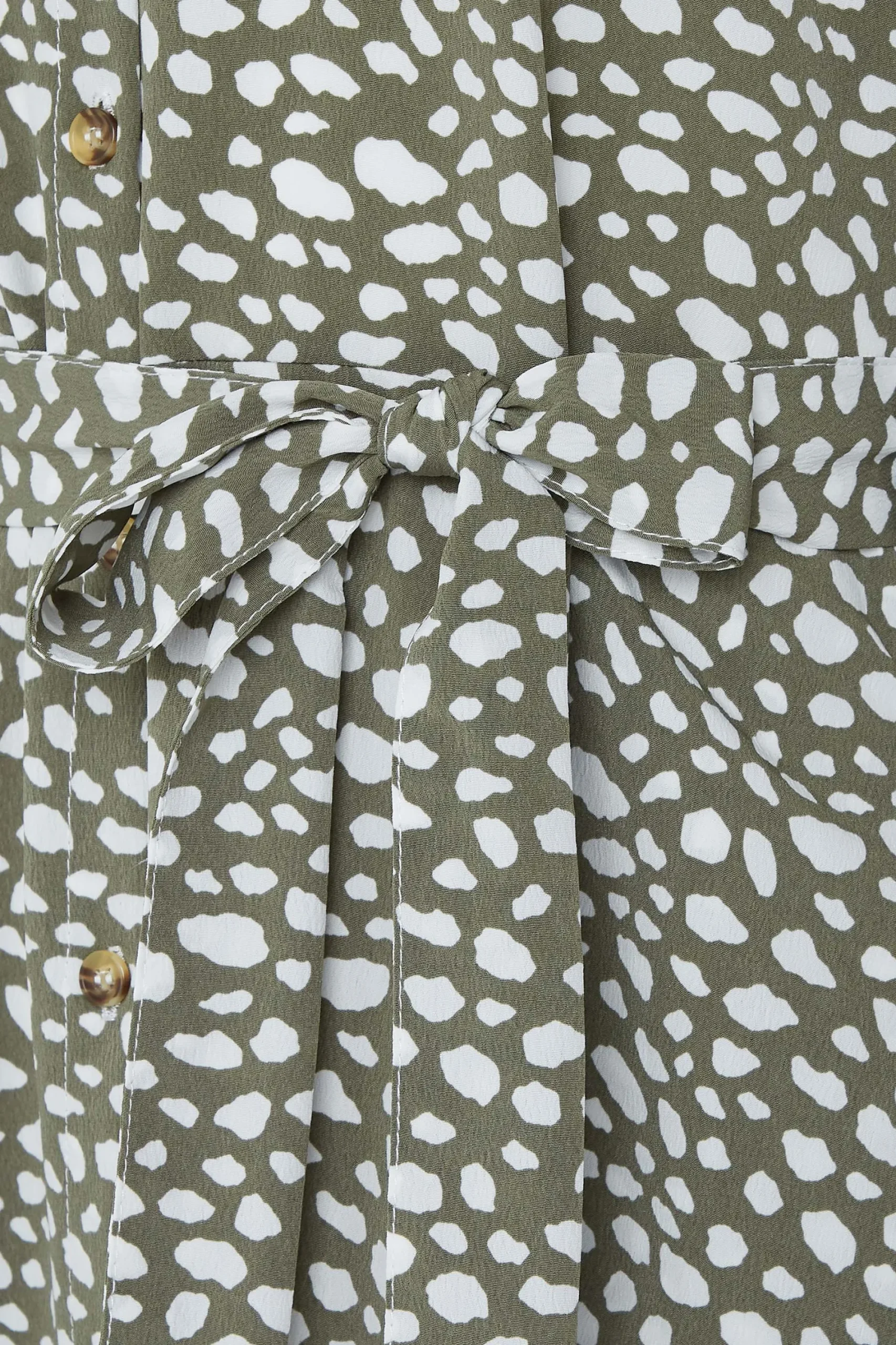 M&Co Womens Green Spot Print Shirt Dress>Women Shirt Dresses