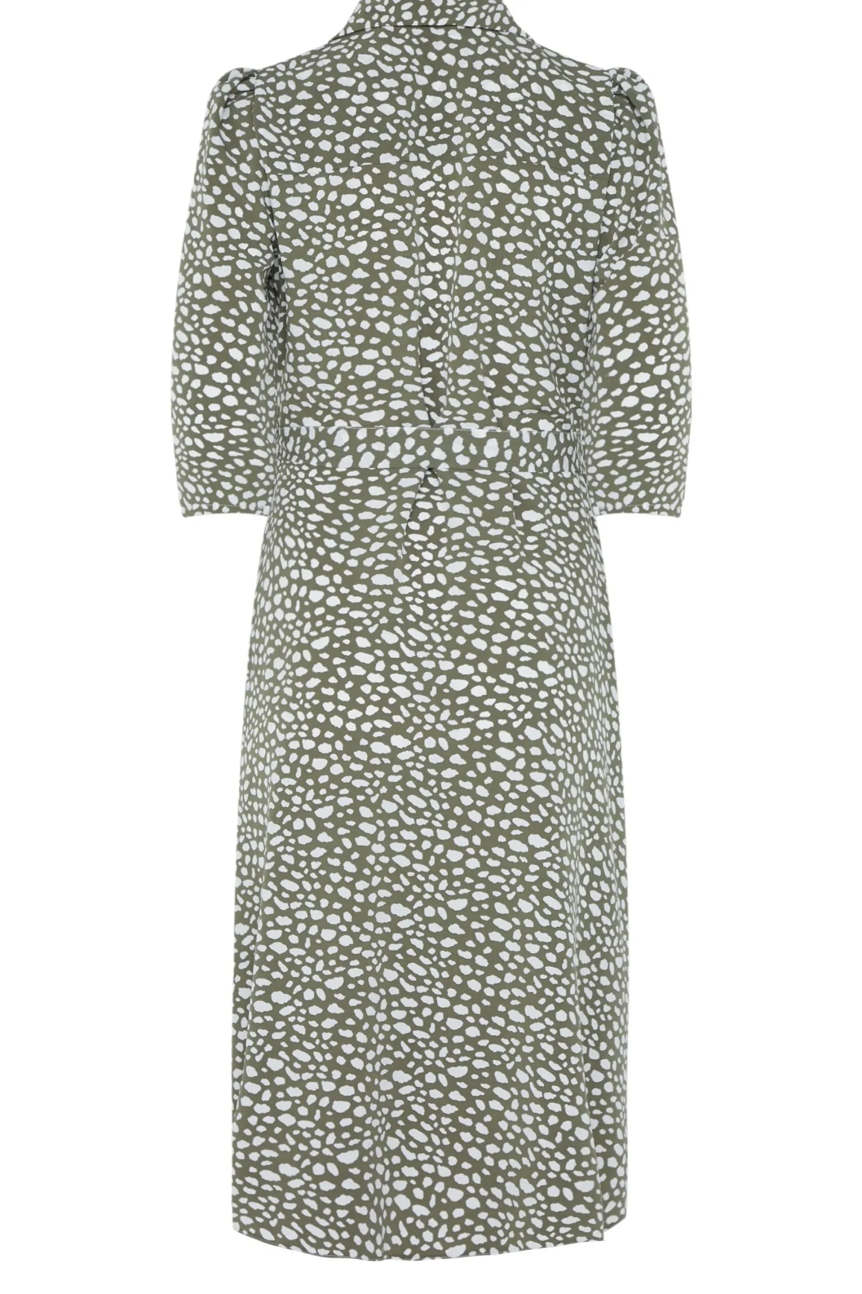 M&Co Womens Green Spot Print Shirt Dress>Women Shirt Dresses