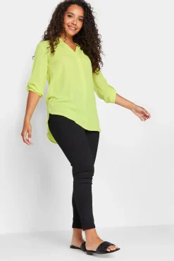 M&Co Womens Green Tab Sleeve Blouse>Women Shirts