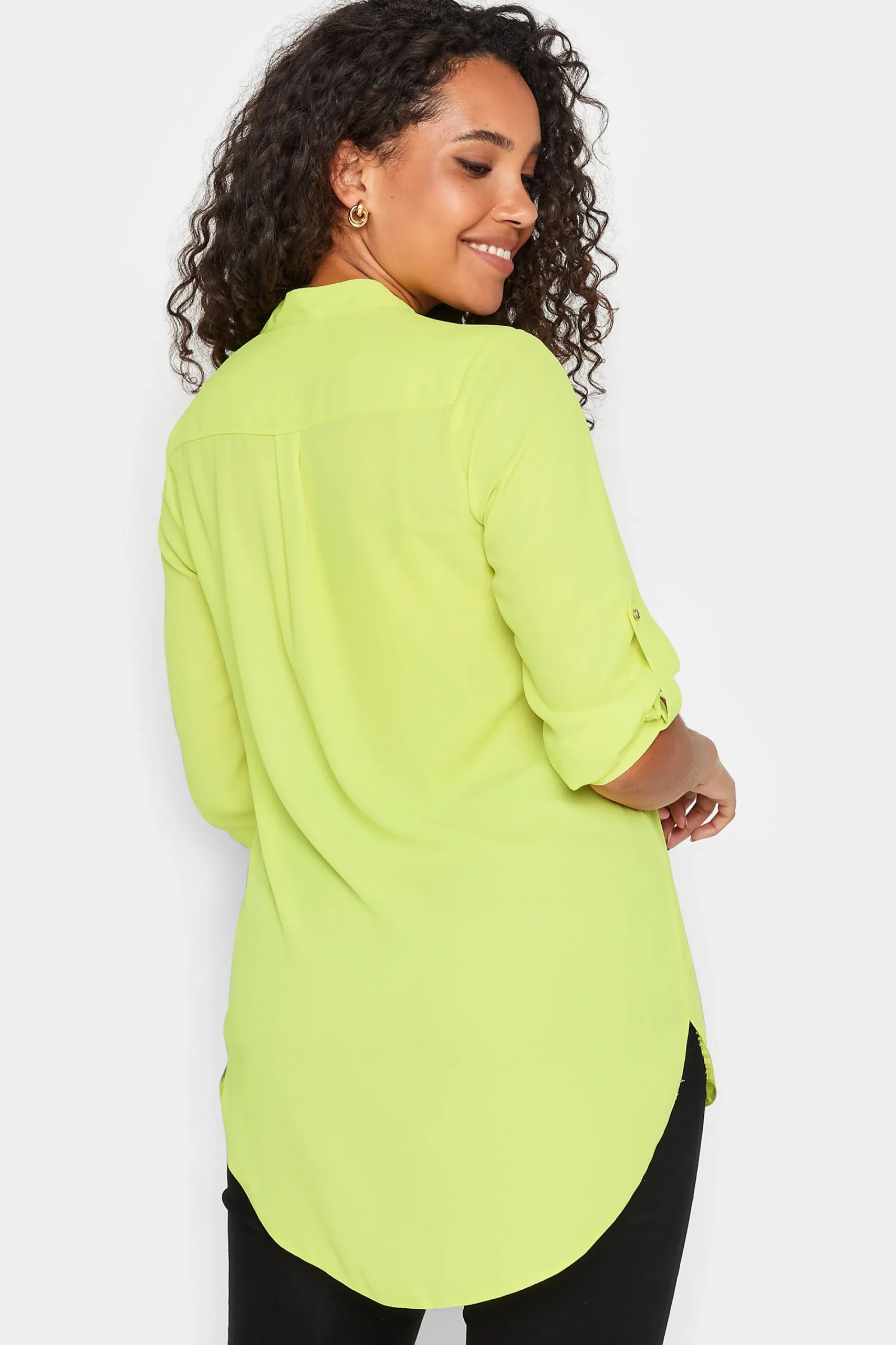 M&Co Womens Green Tab Sleeve Blouse>Women Shirts