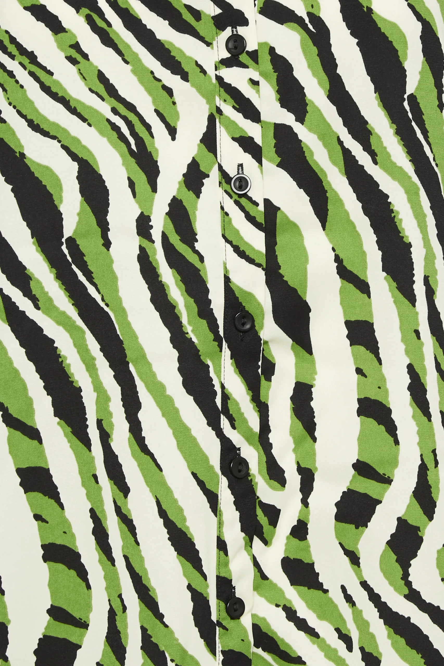 M&Co Womens Green Zebra Print Long Sleeve Shirt>Women Shirts