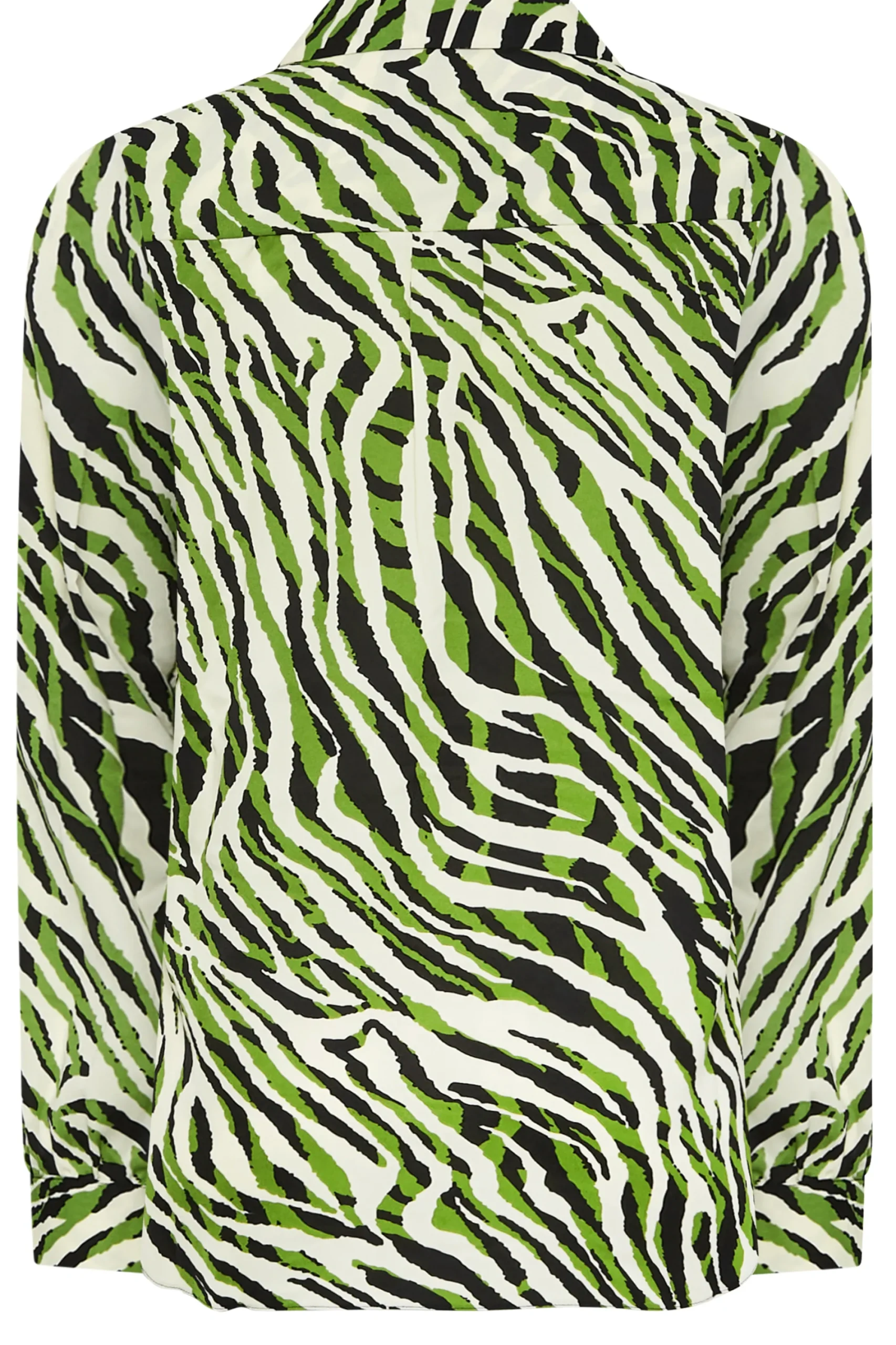 M&Co Womens Green Zebra Print Long Sleeve Shirt>Women Shirts