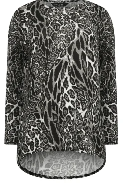 M&Co Womens Grey Animal Print Jumper><noscript><img width=