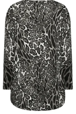 M&Co Womens Grey Animal Print Jumper><noscript><img width=