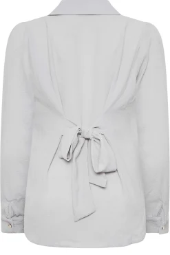 M&Co Womens Grey Button Through Tunic Shirt><noscript><img width=
