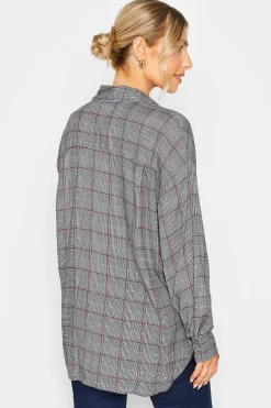 M&Co Womens Grey Check Half Placket Shirt><noscript><img width=