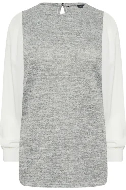 M&Co Womens Grey Contrast Long Sleeve Top><noscript><img width=