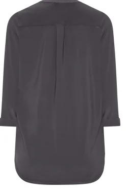 M&Co Womens Grey Half Placket Jersey Shirt><noscript><img width=