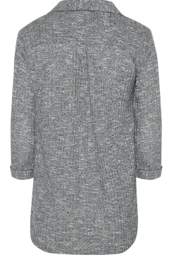 M&Co Womens Grey Marl Half Placket Jersey Shirt><noscript><img width=