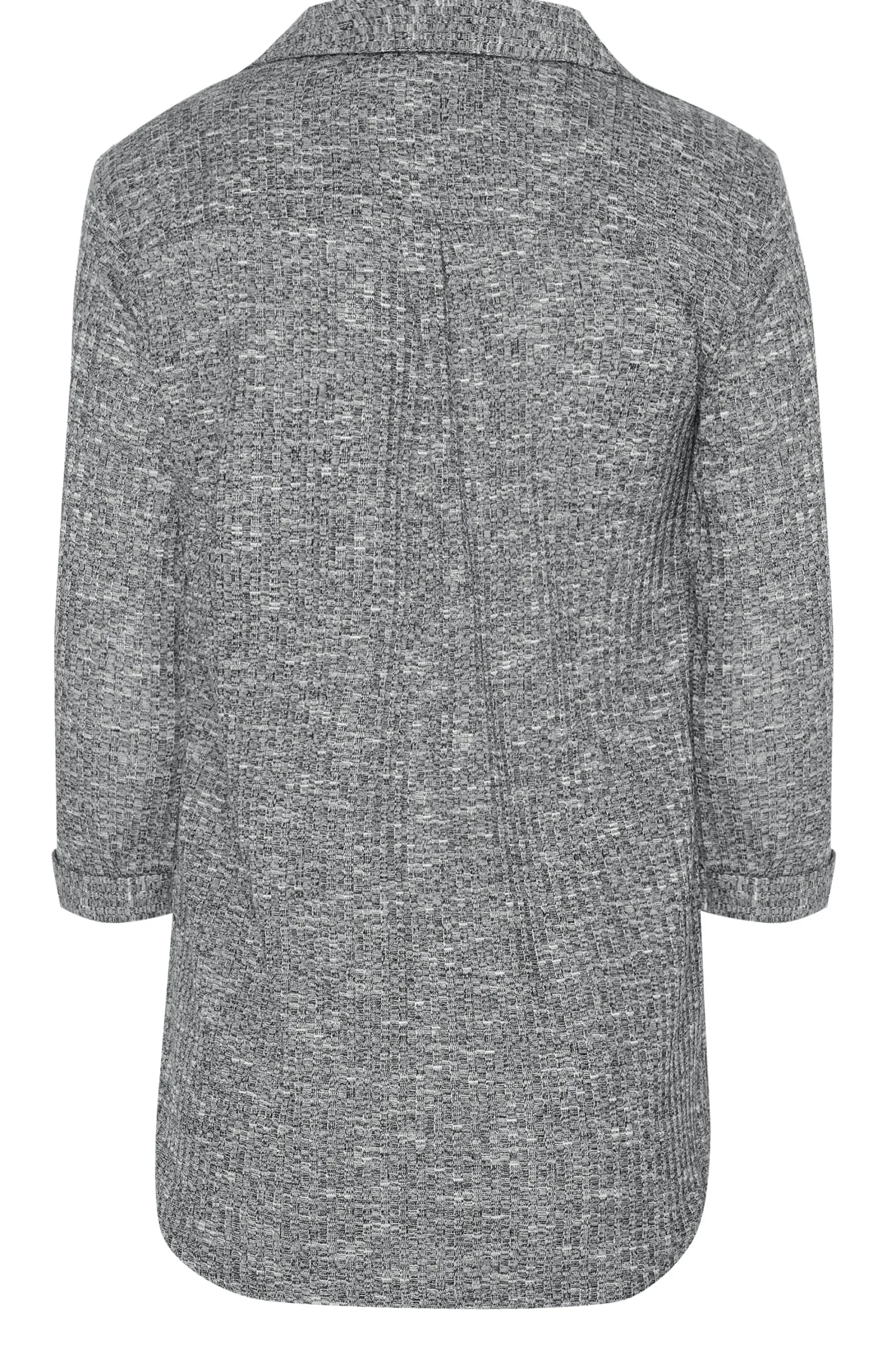 M&Co Womens Grey Marl Half Placket Jersey Shirt>Women Shirts