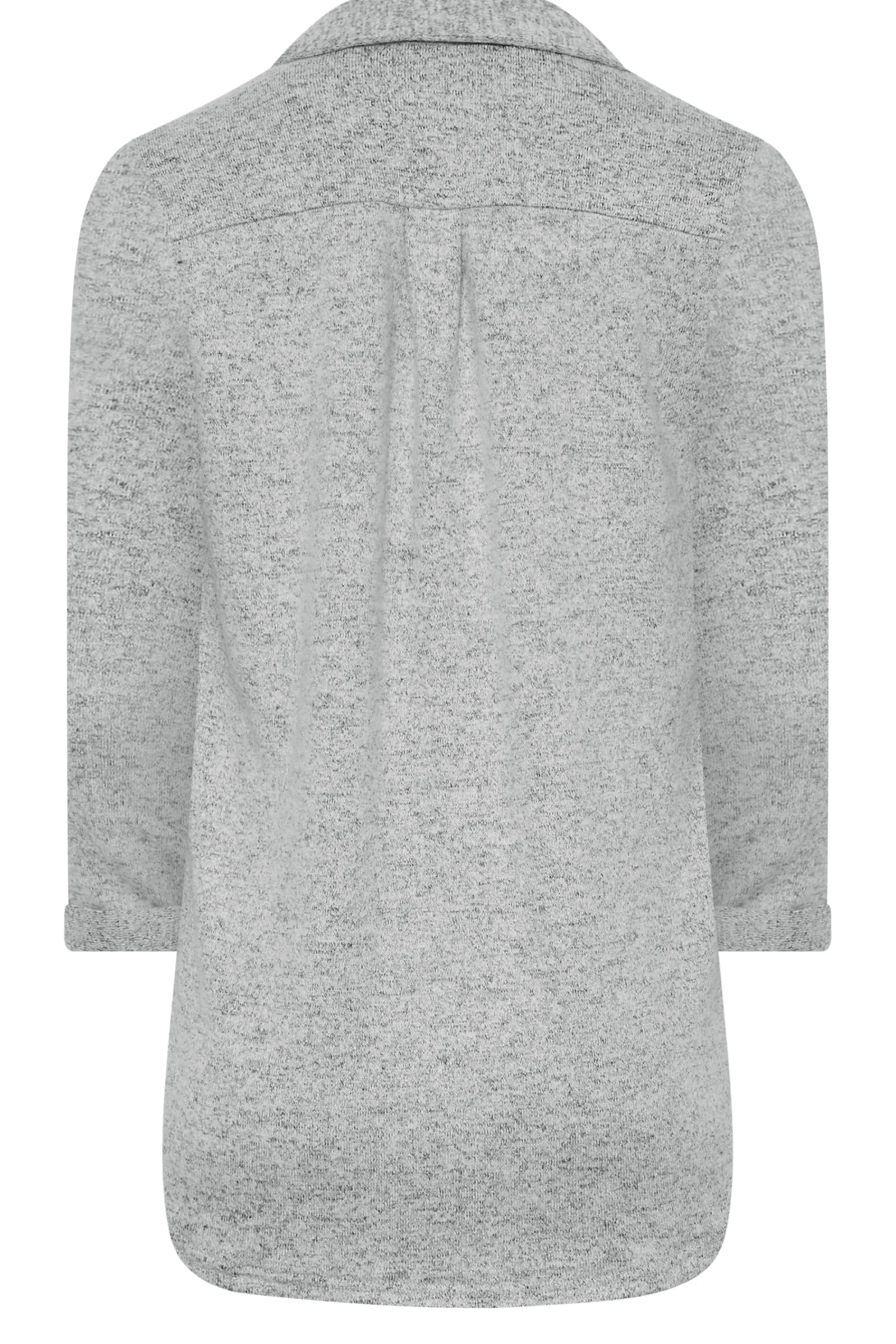 M&Co Womens Grey Soft Touch Half Placket Jersey Shirt>Women Blouses