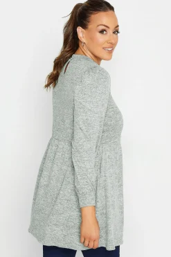 M&Co Womens Grey Soft Touch Smock Top><noscript><img width=