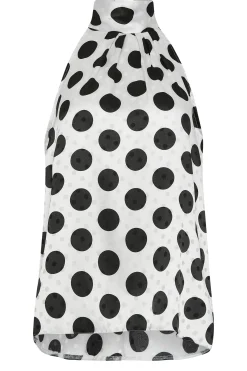 M&Co Womens Grey Spot Print Halterneck Blouse><noscript><img width=