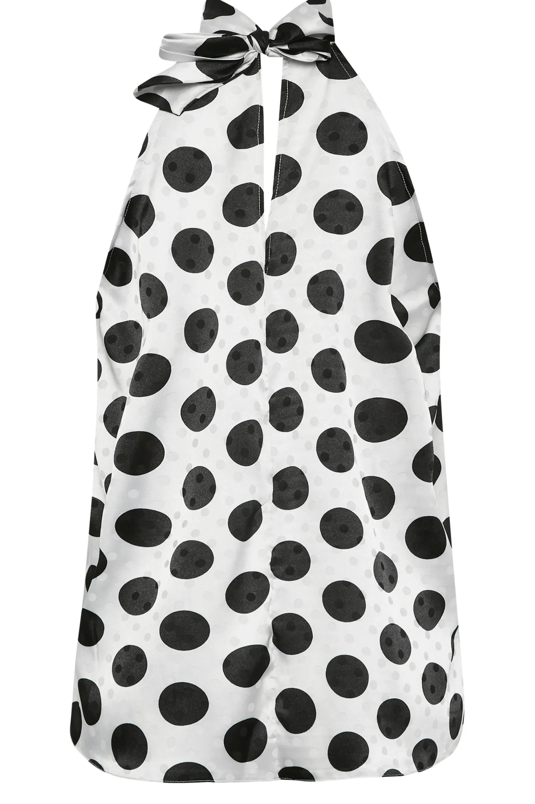 M&Co Womens Grey Spot Print Halterneck Blouse>Women Short Sleeve Tops