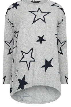 M&Co Womens Grey Star Print Jumper><noscript><img width=