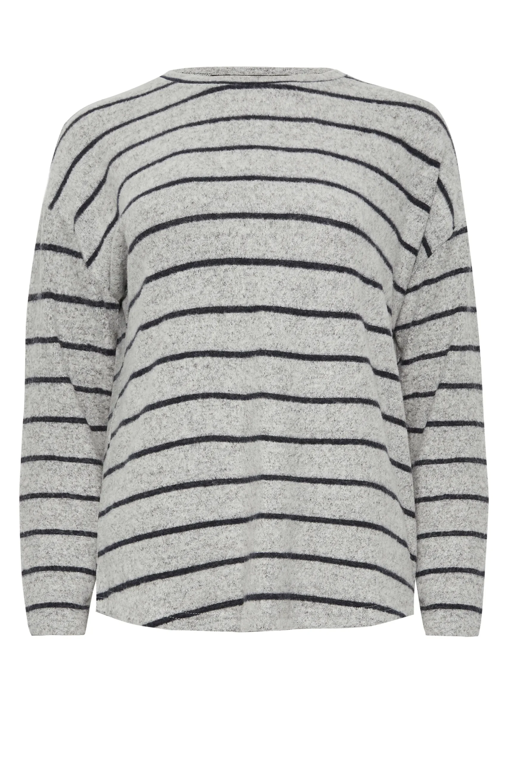 M&Co Womens Grey Stripe Jumper>Women Long Sleeve Tops