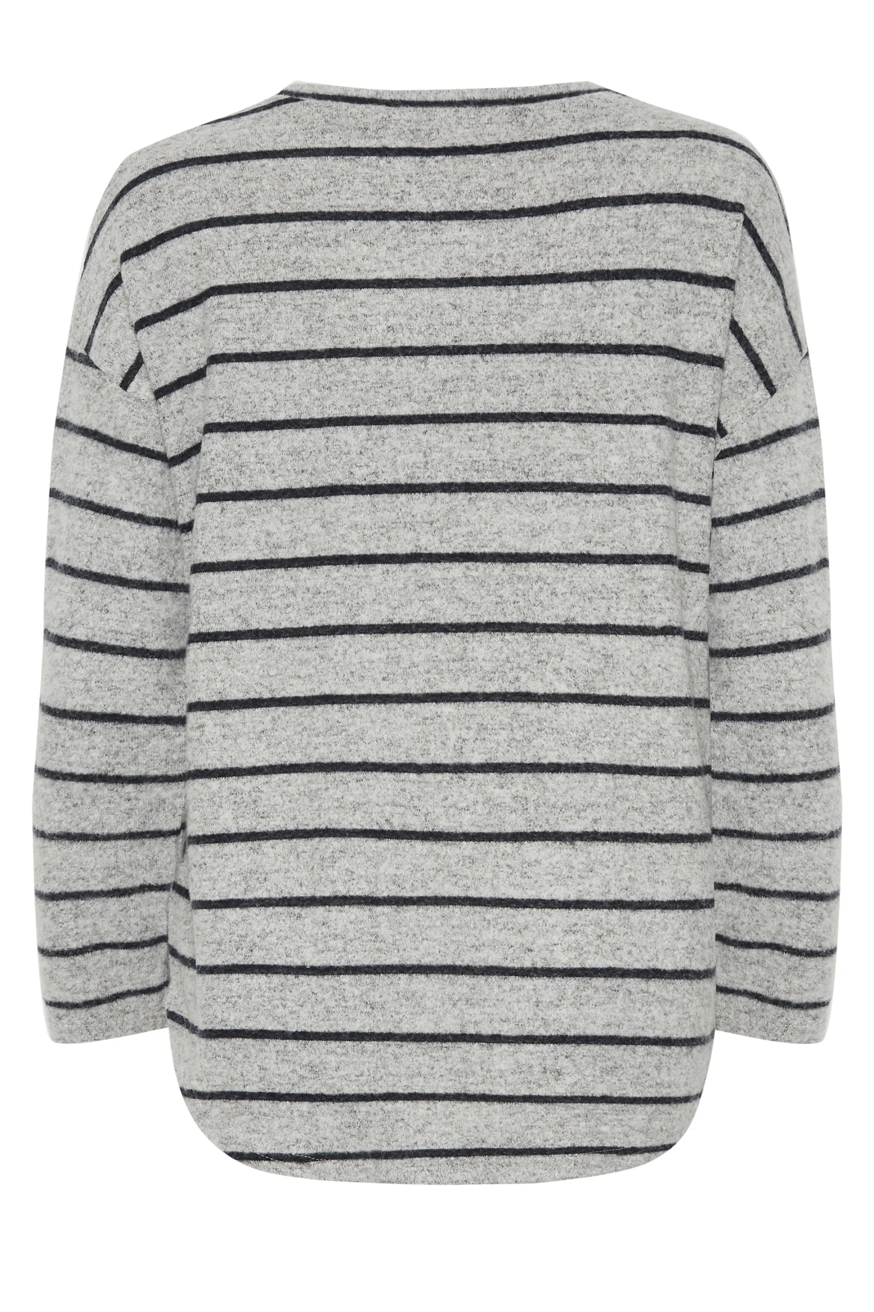 M&Co Womens Grey Stripe Jumper>Women Long Sleeve Tops