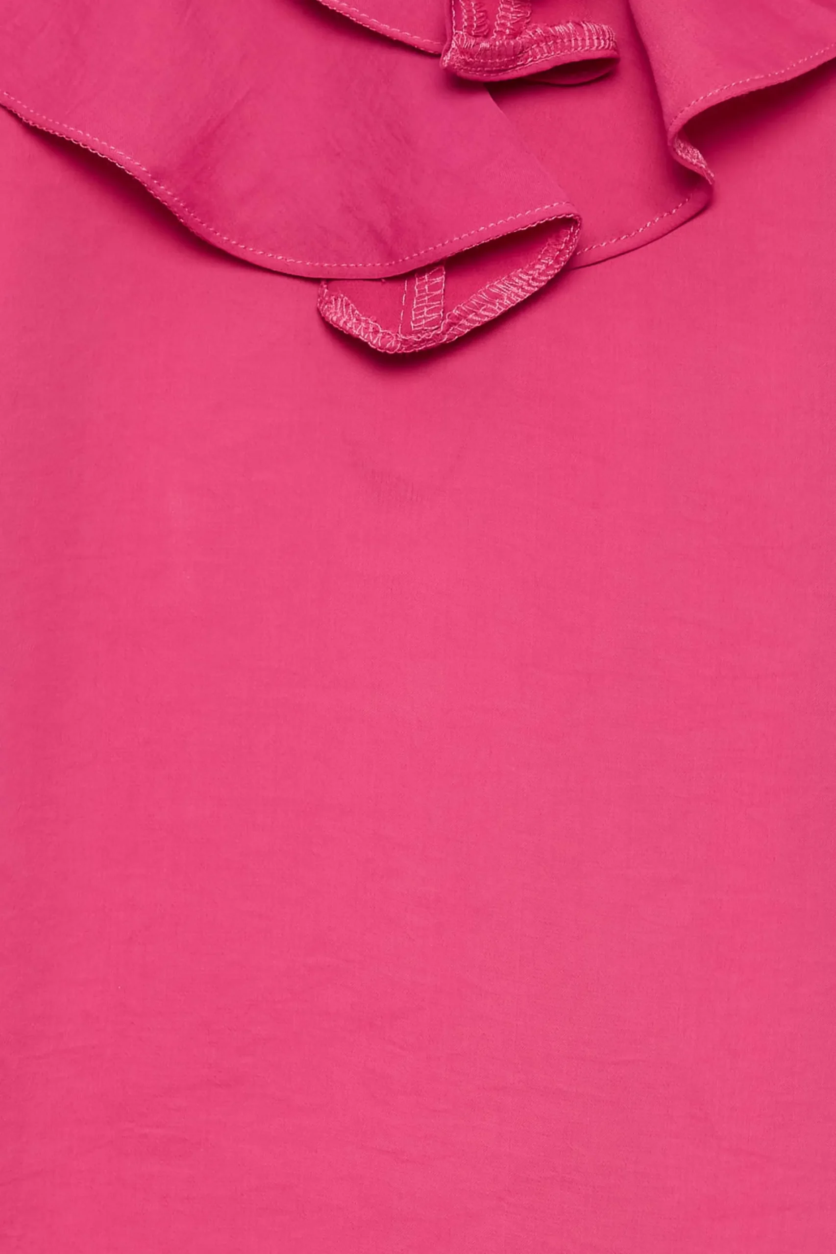 M&Co Womens Hot Pink Frill Front Blouse>Women Short Sleeve Tops
