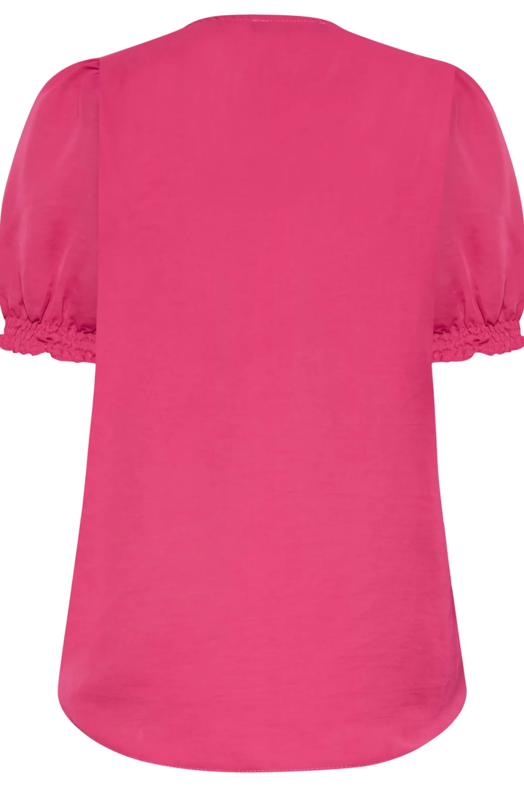 M&Co Womens Hot Pink Frill Front Blouse>Women Short Sleeve Tops