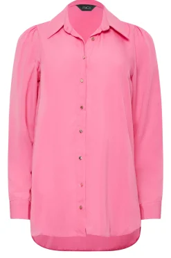M&Co Womens Hot Pink Tie Waist Tunic Shirt><noscript><img width=