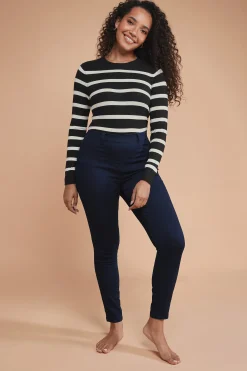 M&Co Womens Indigo Blue Stretch Jeggings>Women Jeans (Hidden)