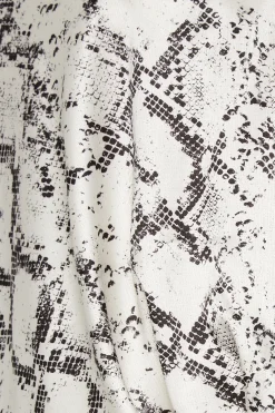 M&Co Womens Ivory White Snake Print Wrap Front Blouse><noscript><img width=