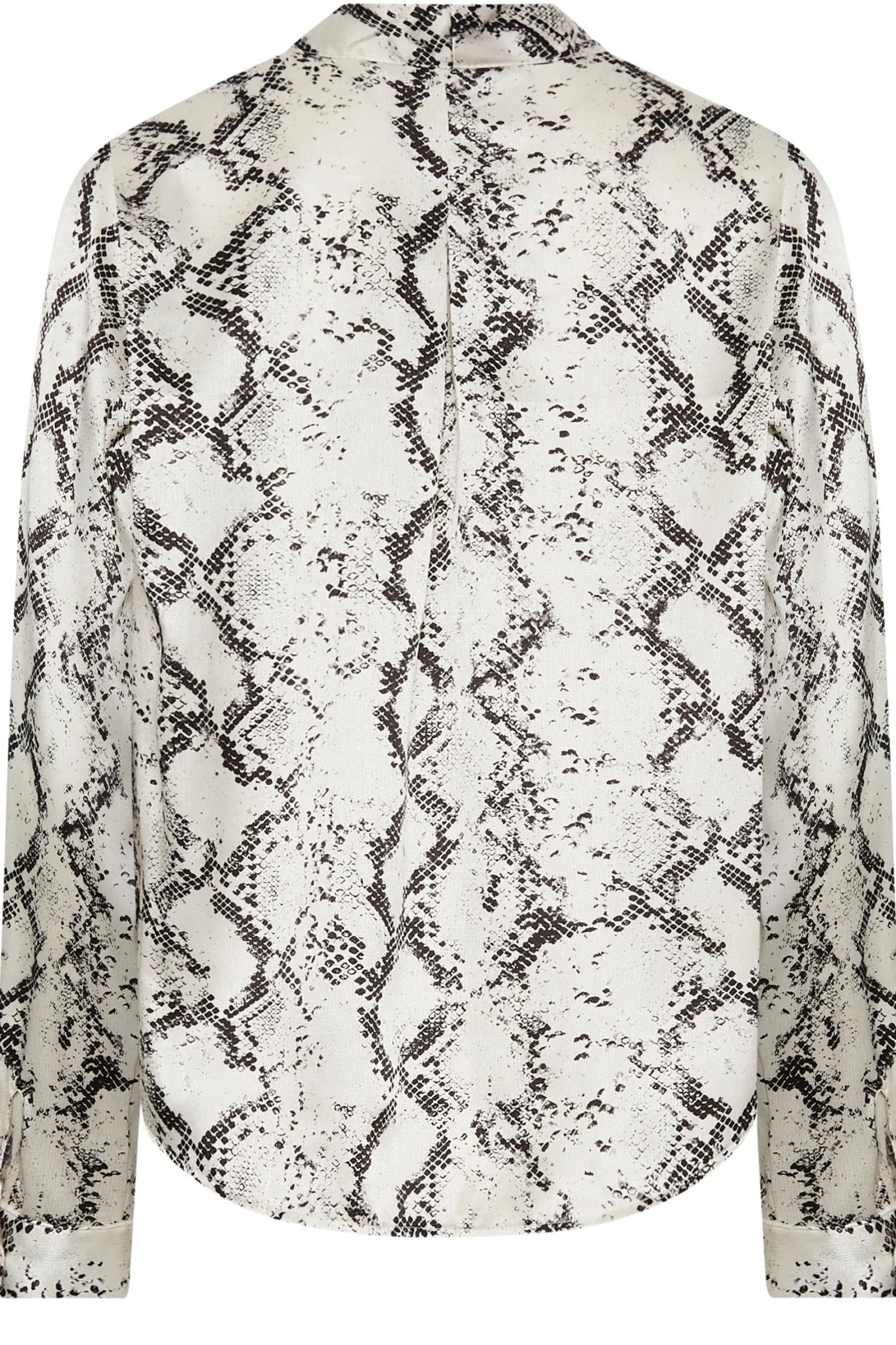 M&Co Womens Ivory White Snake Print Wrap Front Blouse>Women Long Sleeve Tops