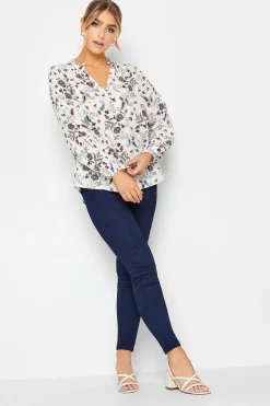M&Co Womens Ivory White Paisley Print Blouse><noscript><img width=