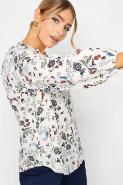 M&Co Womens Ivory White Paisley Print Blouse><noscript><img width=