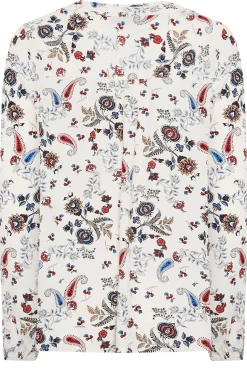 M&Co Womens Ivory White Paisley Print Blouse><noscript><img width=