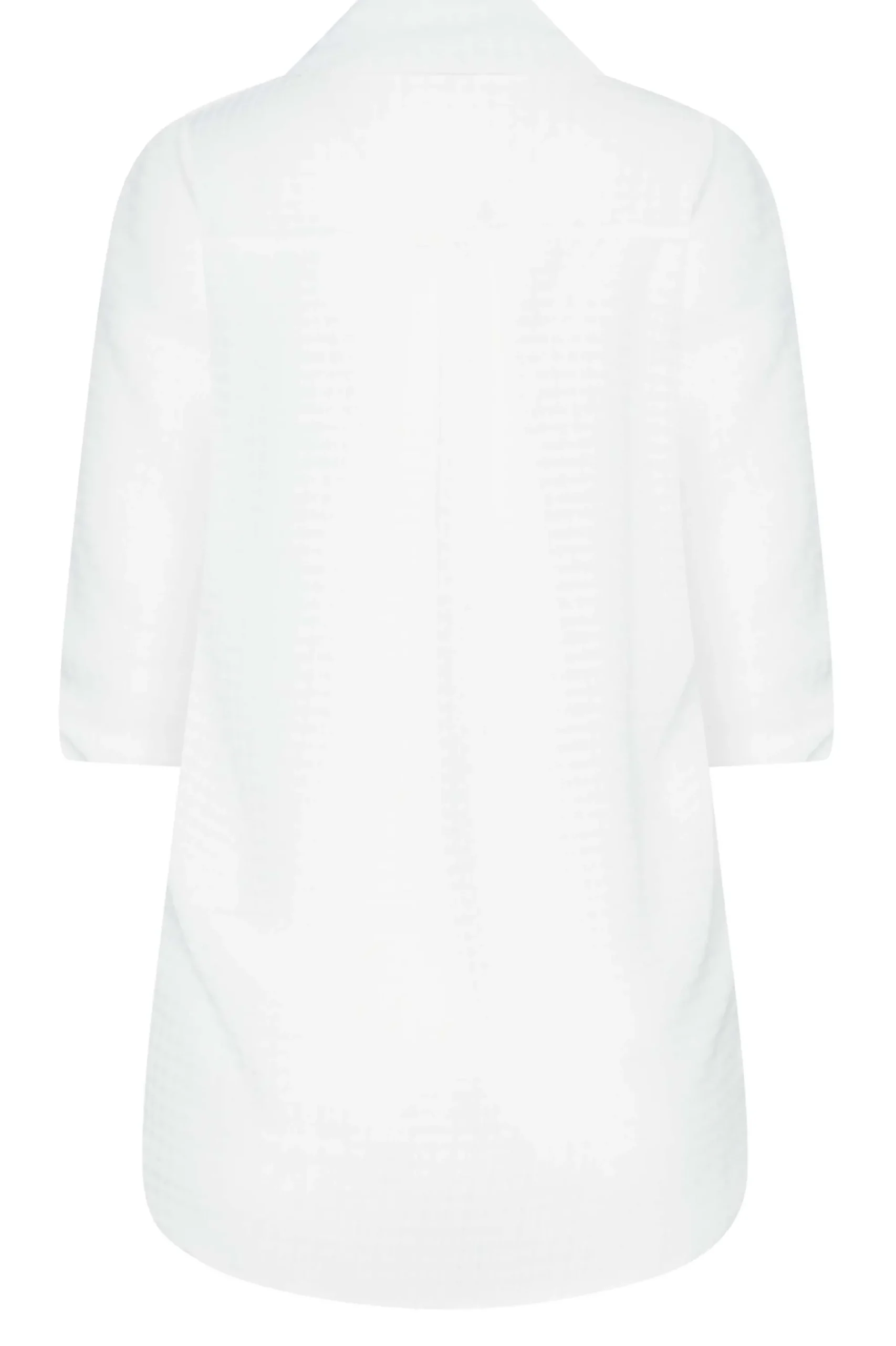M&Co Womens Ivory White Dobby Check Tab Sleeve Shirt>Women Shirts