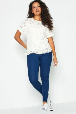 M&Co Womens Ivory White Lace Blouse><noscript><img width=