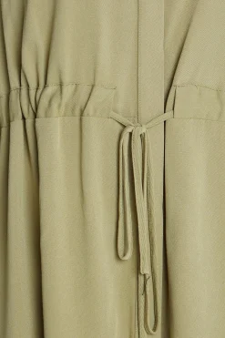 M&Co Womens Khaki Green Tie Waist Tunic Shirt><noscript><img width=