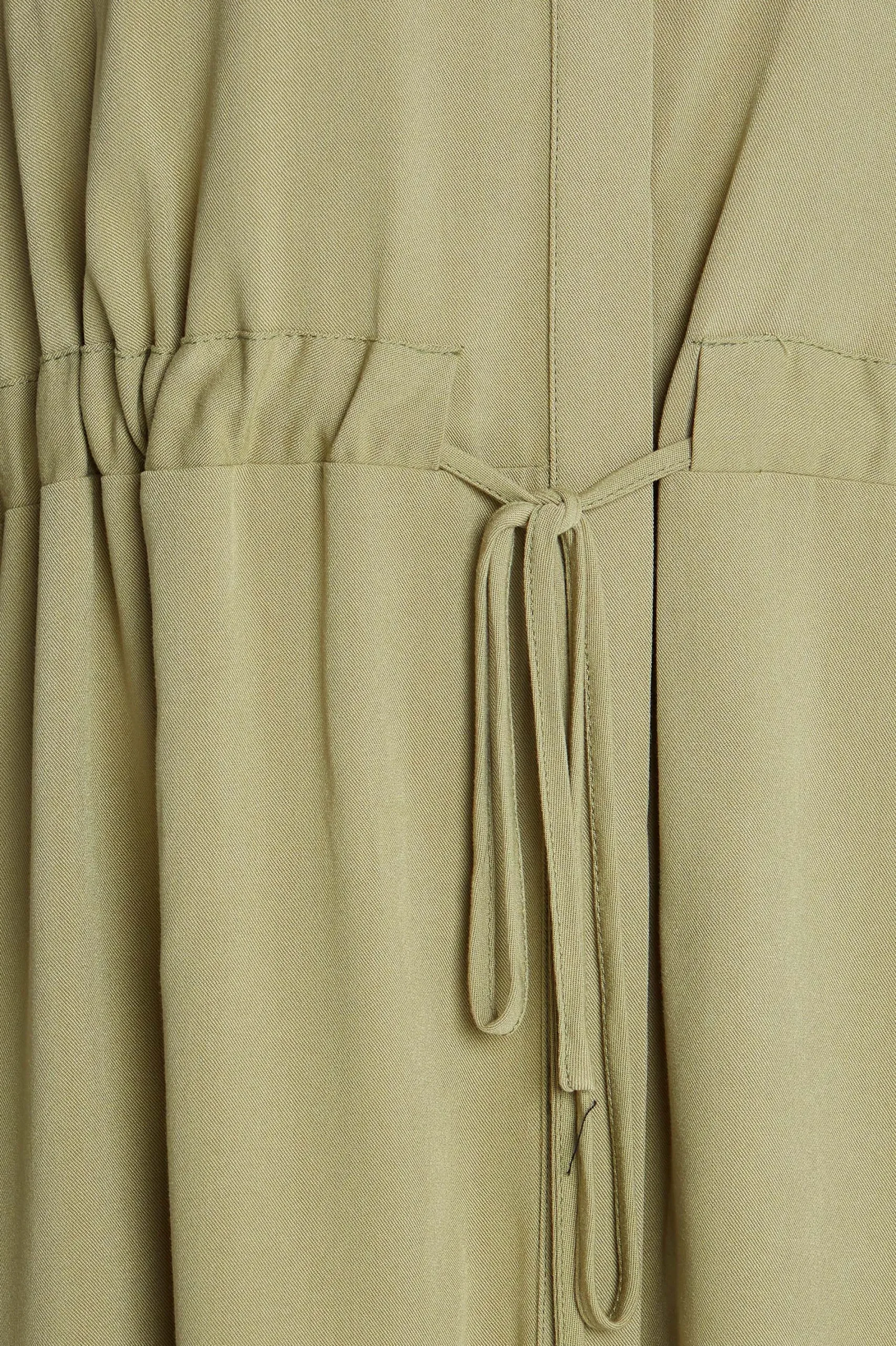 M&Co Womens Khaki Green Tie Waist Tunic Shirt>Women Shirts