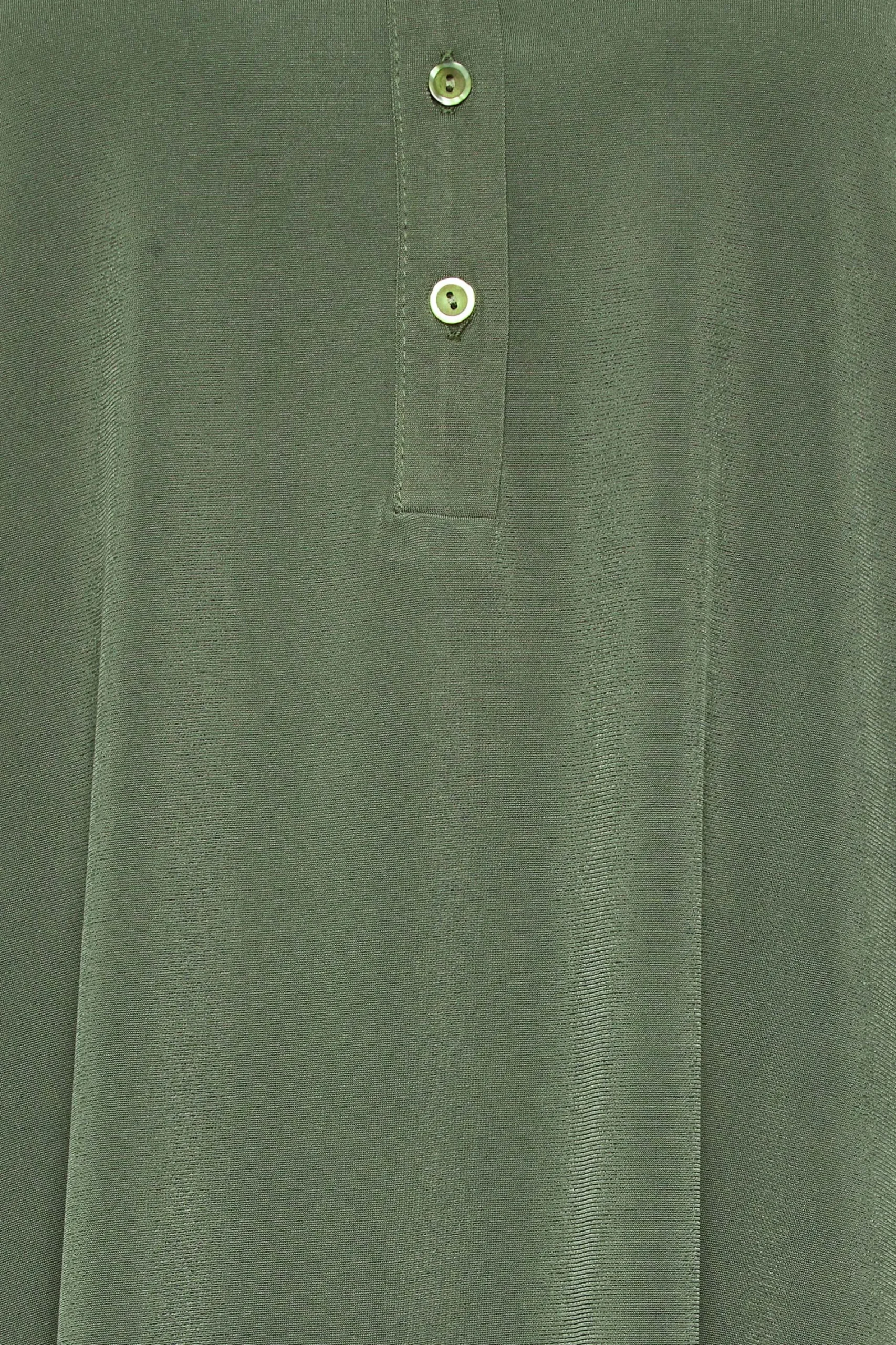 M&Co Womens Khaki Green Half Placket Shirt>Women Shirts