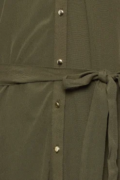 M&Co Womens Khaki Green Tie Waist Blouse><noscript><img width=