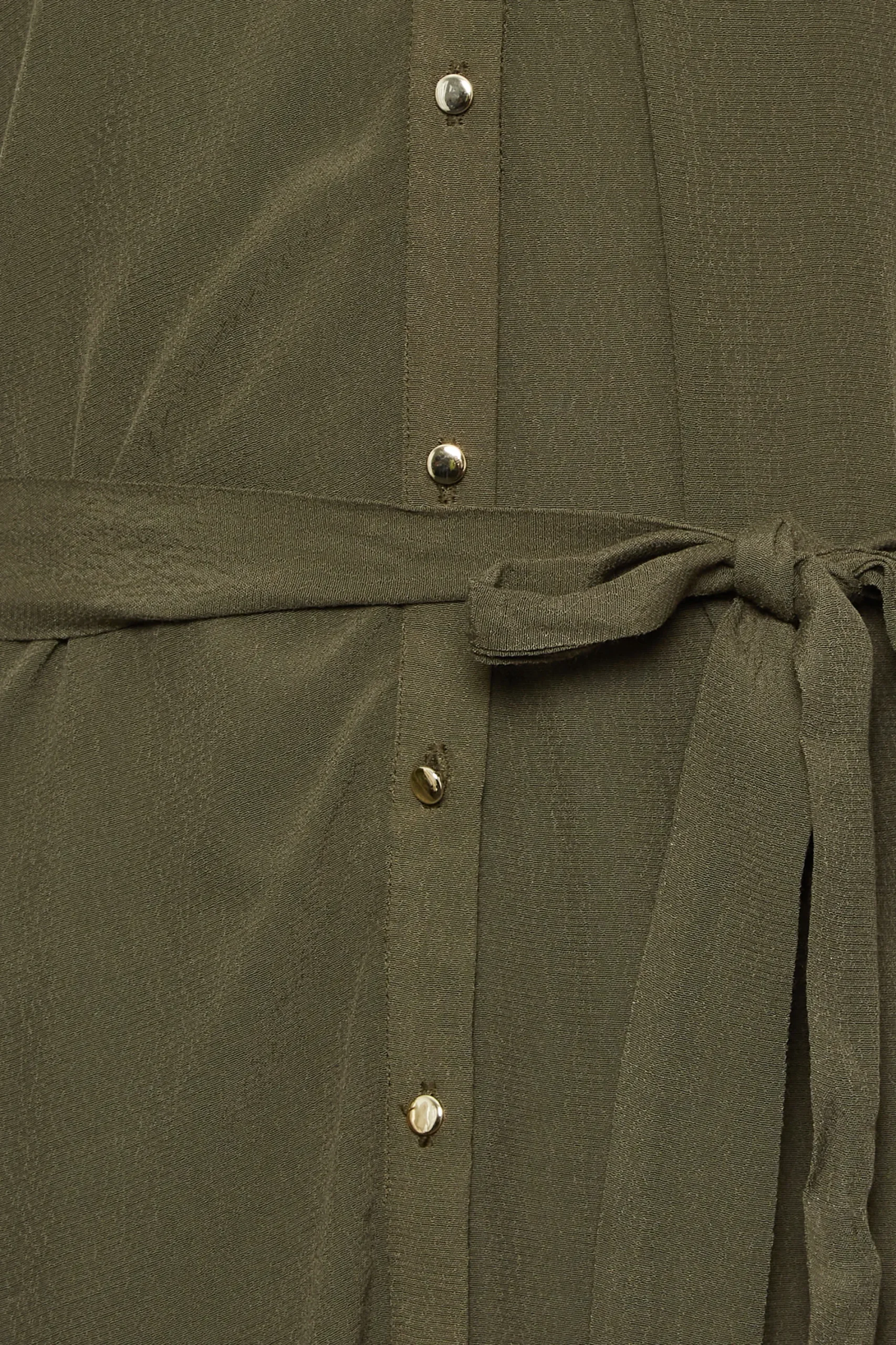 M&Co Womens Khaki Green Tie Waist Blouse>Women Shirts
