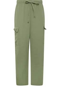 M&Co Womens Khaki Green Cargo Slim Leg Trousers><noscript><img width=