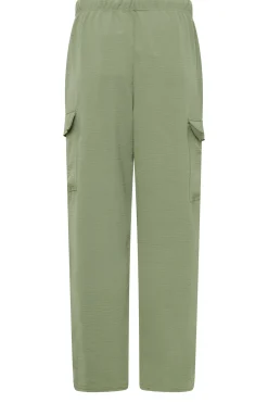 M&Co Womens Khaki Green Cargo Slim Leg Trousers><noscript><img width=