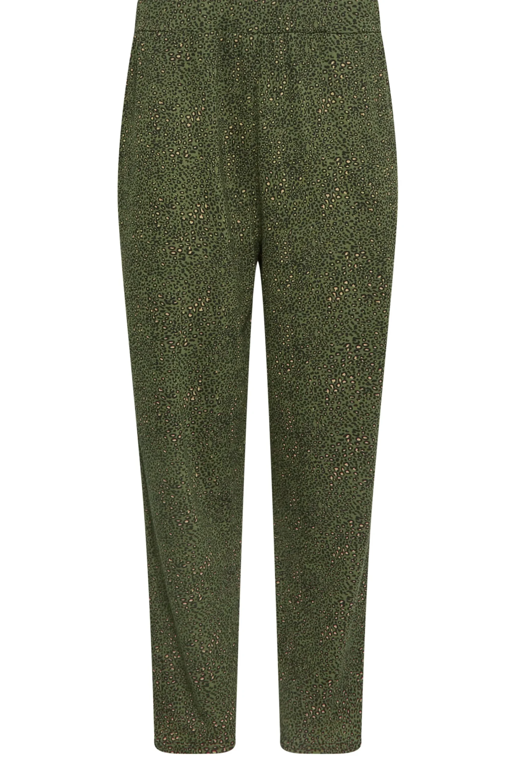 M&Co Womens Khaki Green Animal Print Harem Trousers>Women Trousers