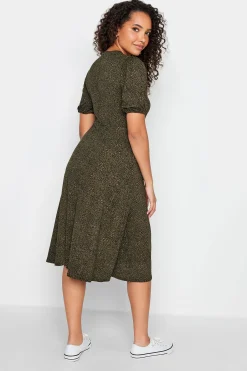 M&Co Womens Khaki Green Animal Markings Keyhole Maxi Dress><noscript><img width=