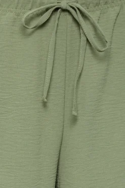 M&Co Womens Khaki Green Crepe Wide Leg Trousers><noscript><img width=